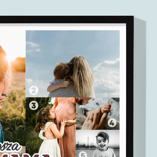 Fotokolaż: Najlepsza Mama Na Świecie - Wydruk Obramowany