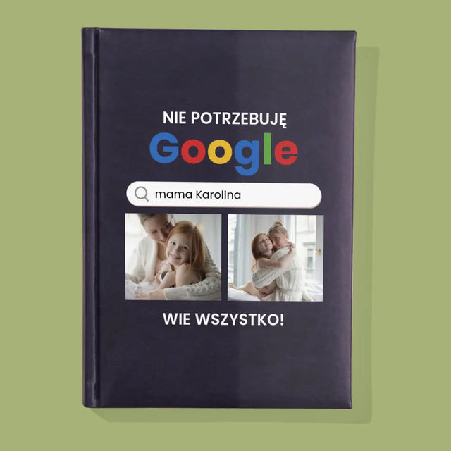 Fotokolaż: Nie Potrzebuję Google - Notes Książkowy z Nadrukiem