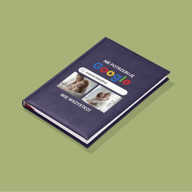 Fotokolaż: Nie Potrzebuję Google - Notes Książkowy z Nadrukiem