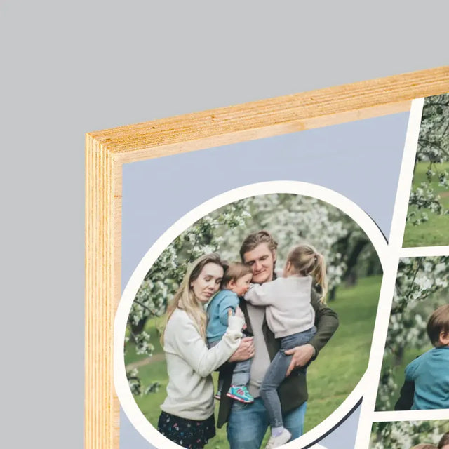 Fotokolaż: Najlepszy Tata Na Świecie - Wydruk Na Drewnie