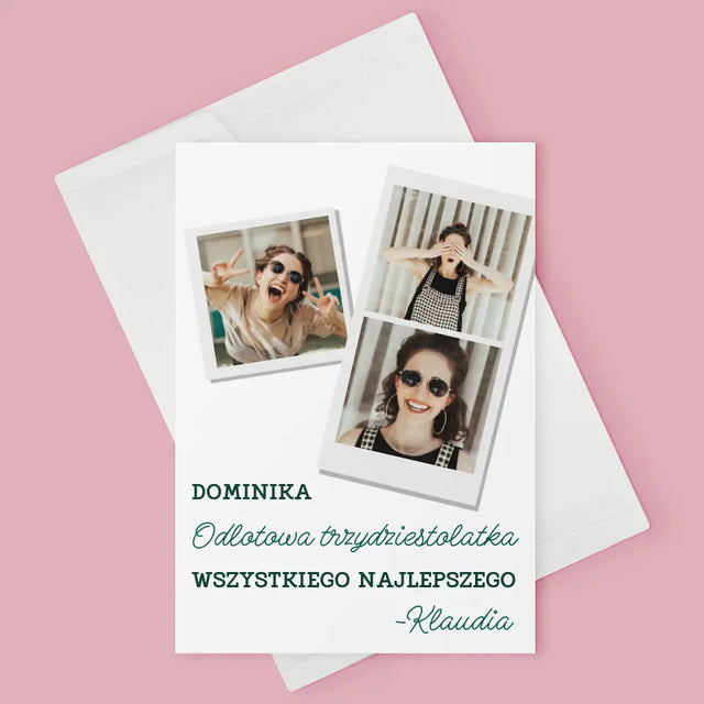 Fotokolaż: Odlotowa Trzydziestolatka - Kartka z Życzeniami