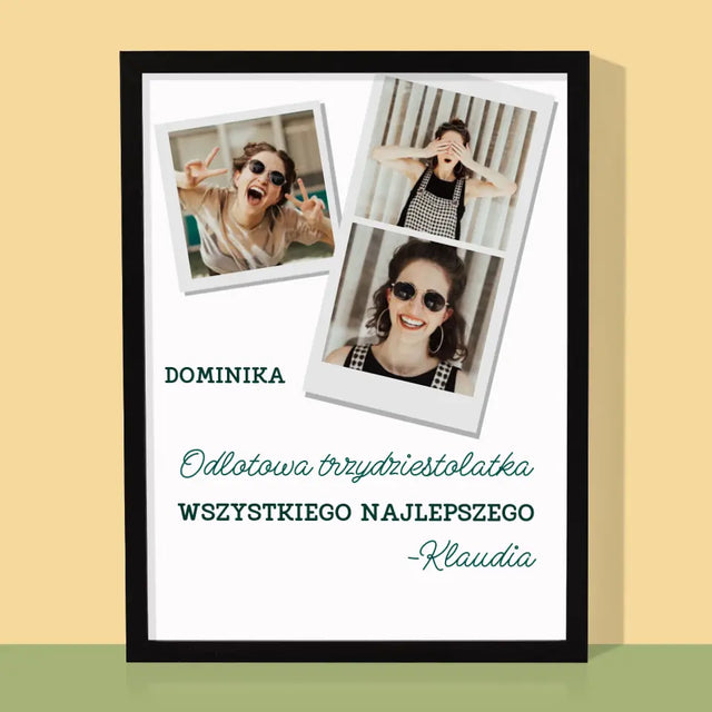 Fotokolaż: Odlotowa Trzydziestolatka - Wydruk Obramowany