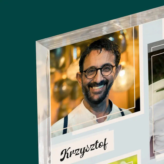 Fotokolaż: Życie Zaczyna Się Po 50 - Blok Akrylowy z Nadrukiem