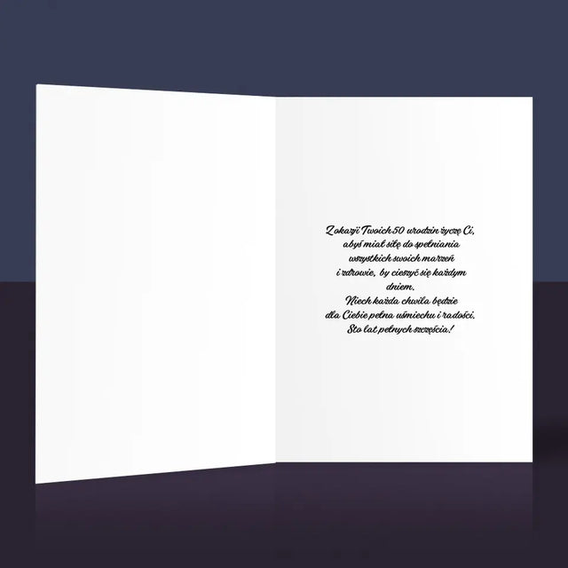 Fotokolaż: Życie Zaczyna Się Po 50 - Kartka z Życzeniami