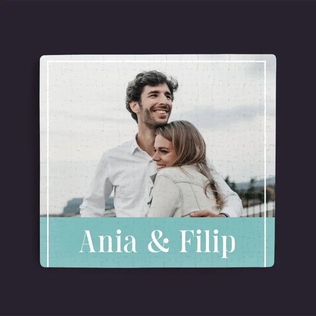 Fotokolaż: Para Imiona - Personalizowane Puzzle