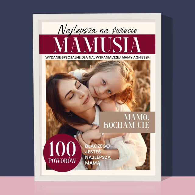 Okładka Magazynu: Najlepsza Mamusia - Wydruk Obramowany