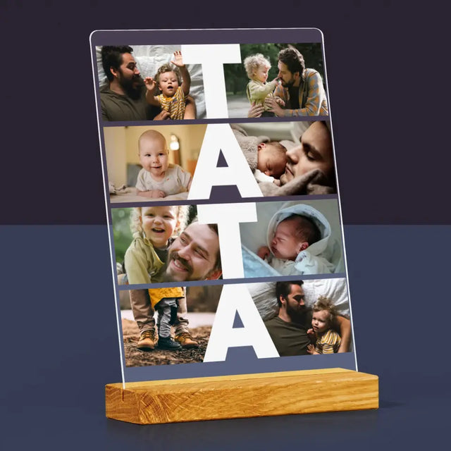 Fotokolaż: Tata - Wydruk Na Szkle Akrylowym