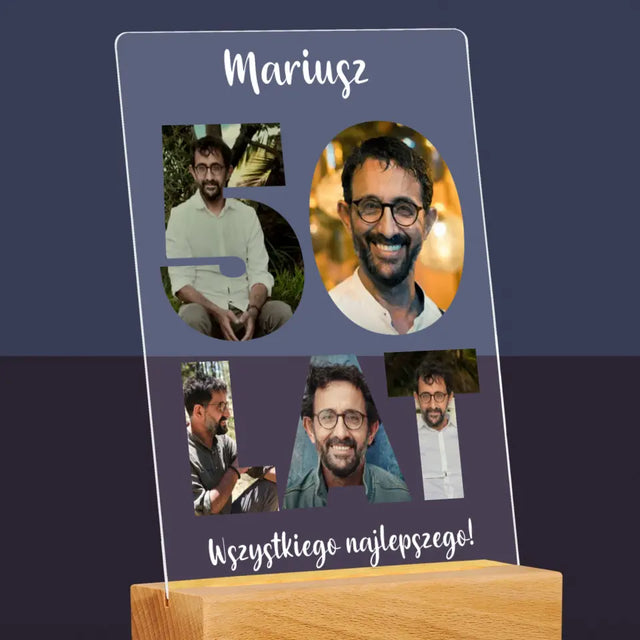 Słowo Ze Zdjęć: 50 Lat - Wydruk Na Szkle Akrylowym