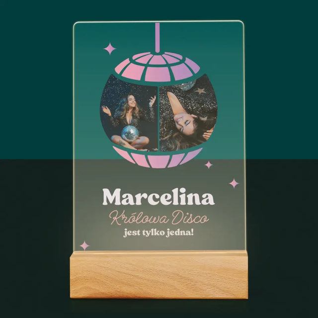 Fotokolaż: Królowa Disco - Wydruk Na Szkle Akrylowym
