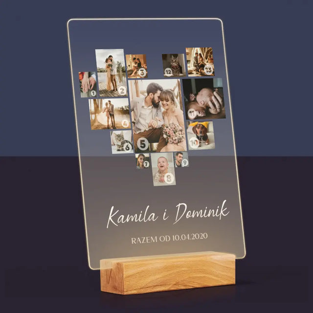 Fotokolaż: Serce - Wydruk Na Szkle Akrylowym