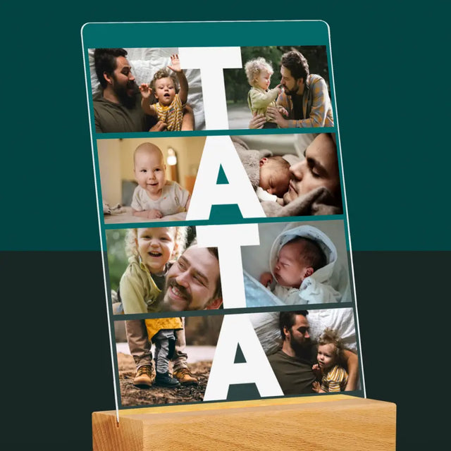 Fotokolaż: Tata - Wydruk Na Szkle Akrylowym