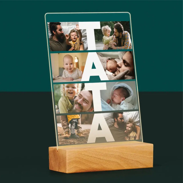Fotokolaż: Tata - Wydruk Na Szkle Akrylowym