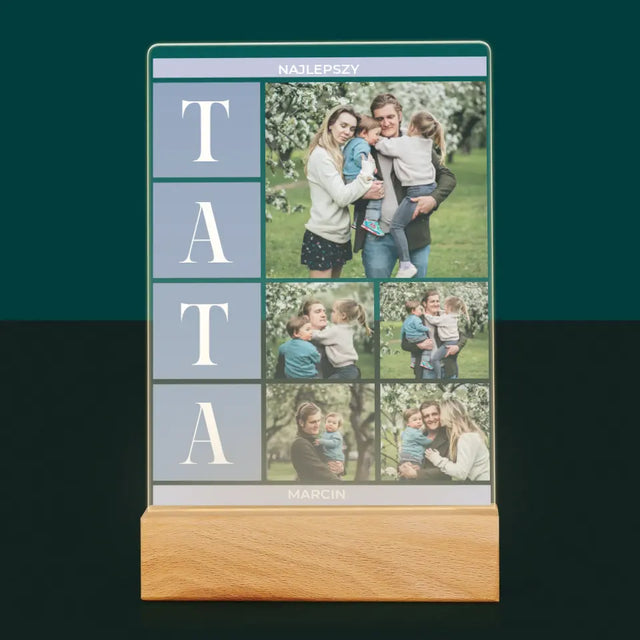 Fotokolaż: Najlepszy Tata - Wydruk Na Szkle Akrylowym
