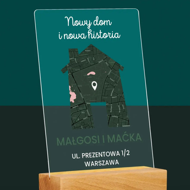 Mapa Miasta: Nowy Dom - Wydruk Na Szkle Akrylowym