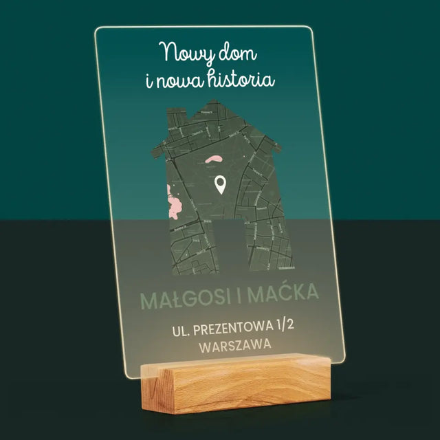 Mapa Miasta: Nowy Dom - Wydruk Na Szkle Akrylowym