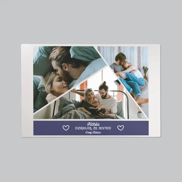 Fotokolaż: Dziękuję, Że Jesteś - Podkładka Na Biurko