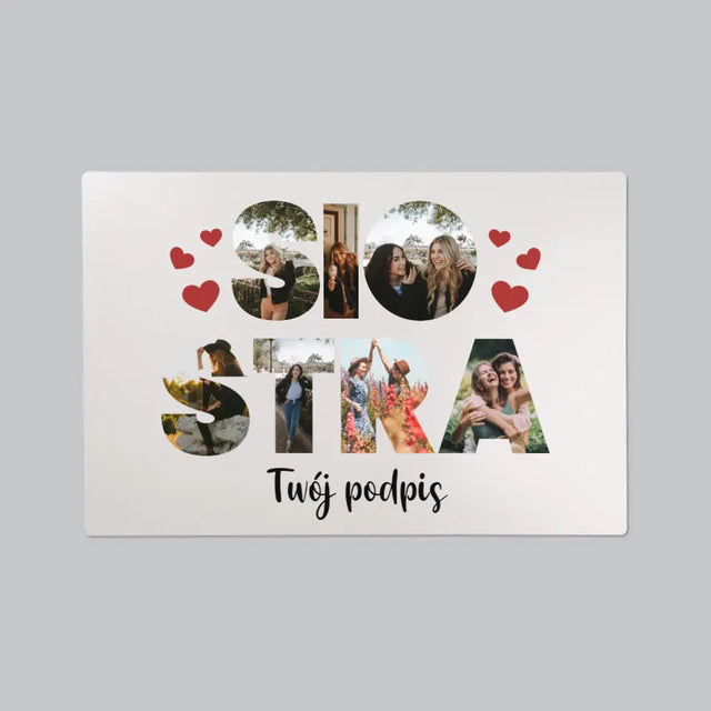 Słowo Ze Zdjęć: Siostra - Podkładka Na Biurko