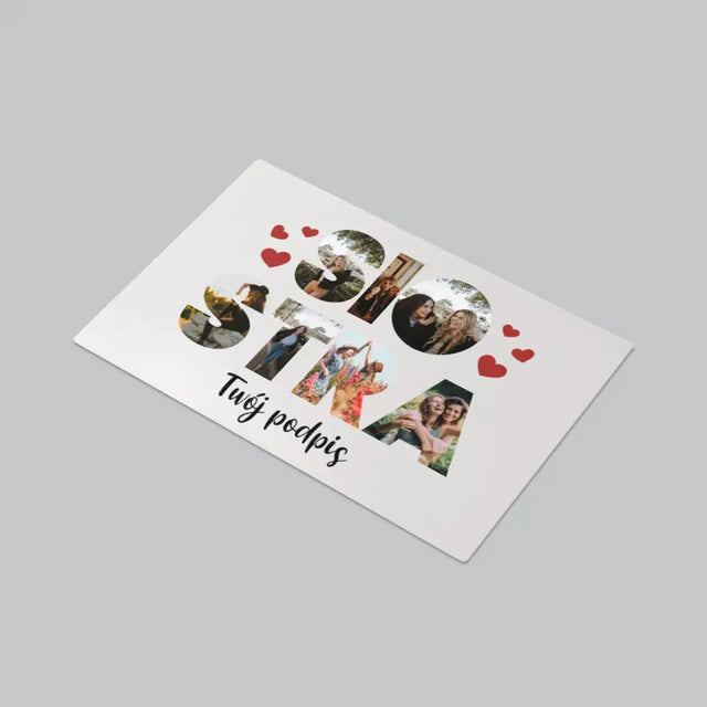 Słowo Ze Zdjęć: Siostra - Podkładka Na Biurko