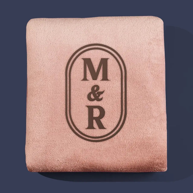 Monogram: Inicjały Klasyczne - Koc z Haftem