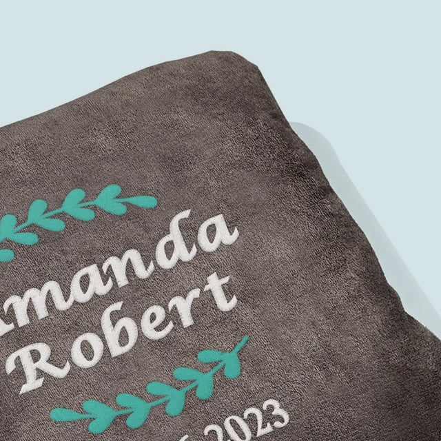 Monogram: Imiona Listki - Koc z Haftem