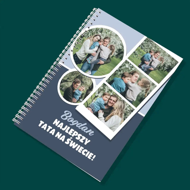 Fotokolaż: Najlepszy Tata Na Świecie - Planer Dzienny z Nadrukiem