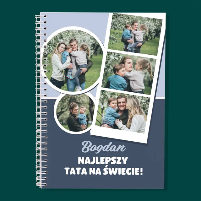 Fotokolaż: Najlepszy Tata Na Świecie - Planer Dzienny z Nadrukiem