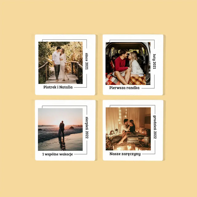 Nasza Historia: Nasze Momenty - Podkładki Pod Kubki