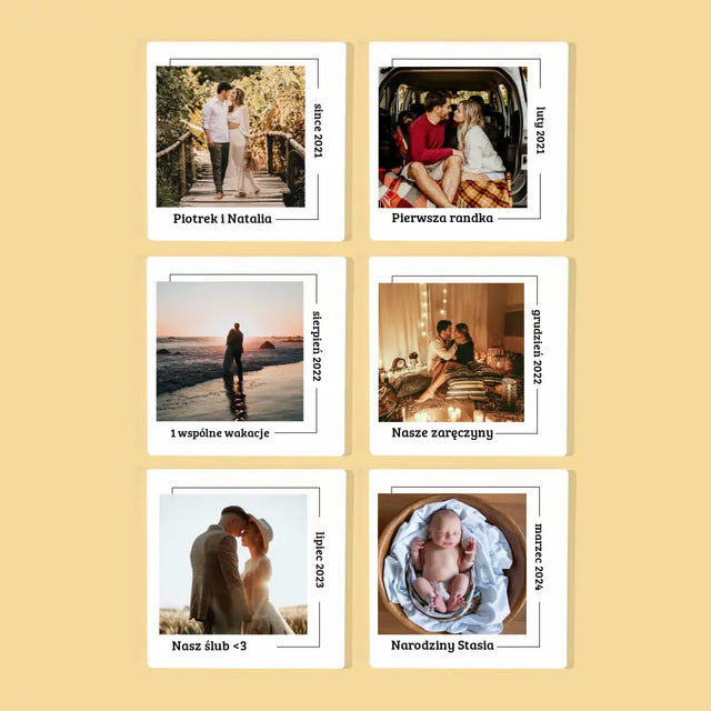 Nasza Historia: Nasze Momenty - Podkładki Pod Kubki