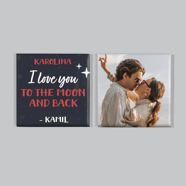 Fotokolaż: To The Moon And Back - Zestaw Magnesów