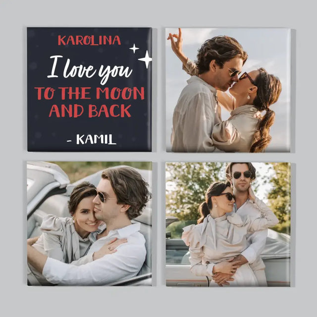 Fotokolaż: To The Moon And Back - Zestaw Magnesów