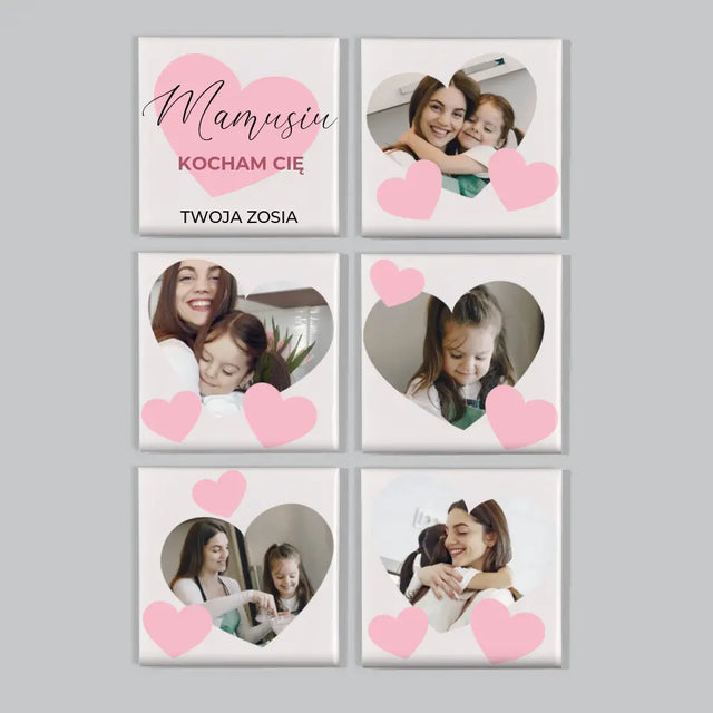 Fotokolaż: Mamusia - Zestaw Magnesów