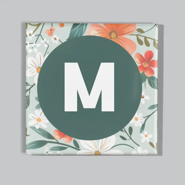 Fotokolaż: Kwiecisty Monogram - Zestaw Magnesów