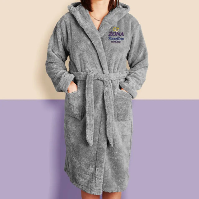 Monogram: Żona - Szlafrok z Haftem