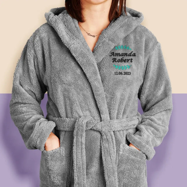 Monogram: Imiona Listki - Szlafrok z Haftem