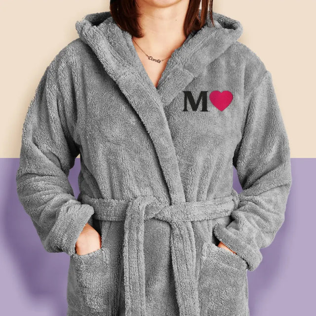 Monogram: Monogram Serce - Szlafrok z Haftem