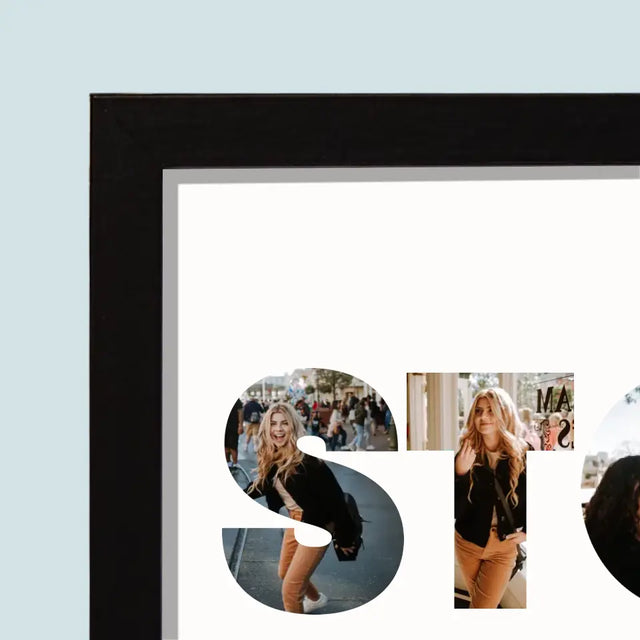 Słowo Ze Zdjęć: Sto Lat - Wydruk Obramowany 20x40