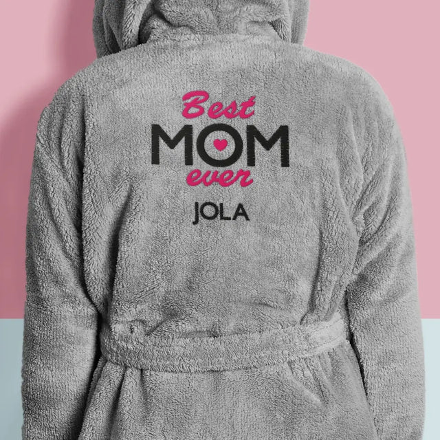 Monogram: Best Mom Ever - Szlafrok z Haftem
