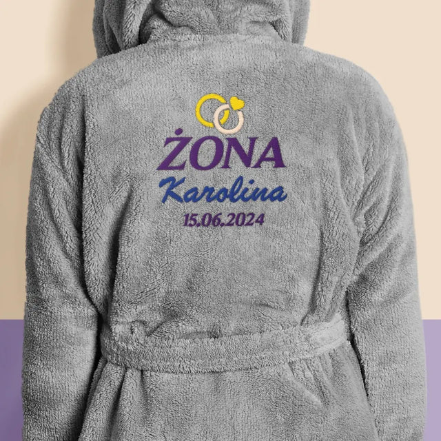 Monogram: Żona - Szlafrok z Haftem