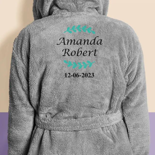 Monogram: Imiona Listki - Szlafrok z Haftem