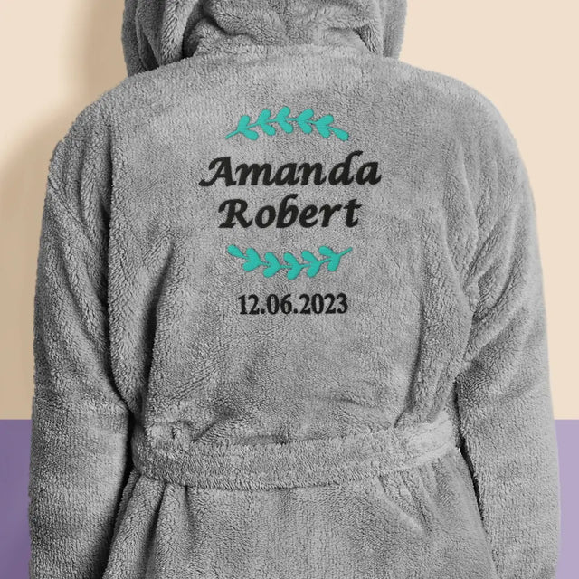 Monogram: Imiona Listki - Szlafrok z Haftem