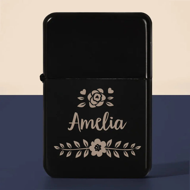 Monogram: Imię Kwiatek - Zapalniczka z Grawerem