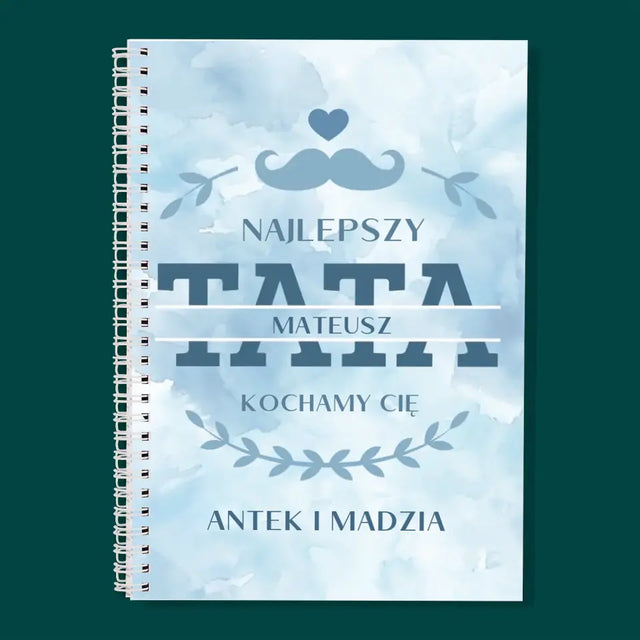 Monogram: Najlepszy Tata Podpis - Planer Dzienny z Nadrukiem