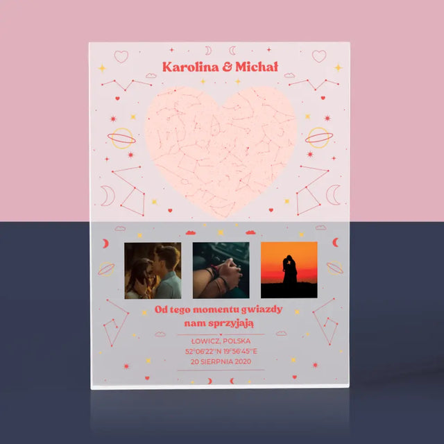 Mapa Gwiazd: Nasz Moment - Blok Akrylowy z Nadrukiem