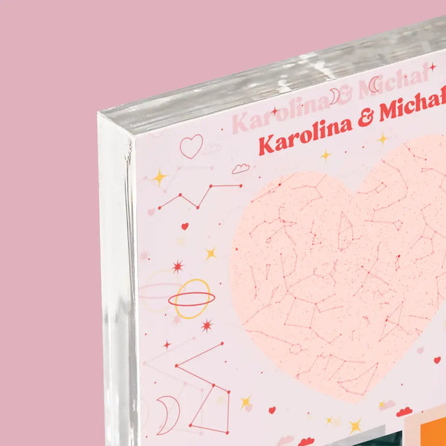 Mapa Gwiazd: Nasz Moment - Blok Akrylowy z Nadrukiem