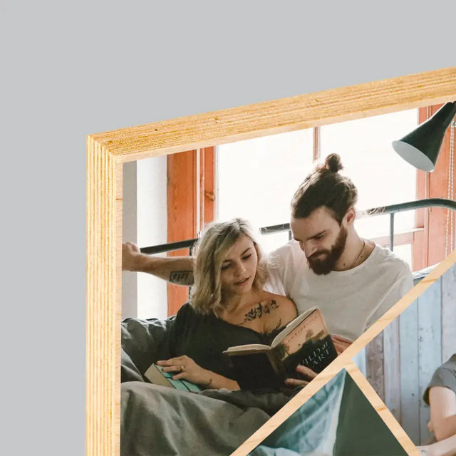 Fotokolaż: Dziękuję, Że Jesteś - Wydruk Na Drewnie