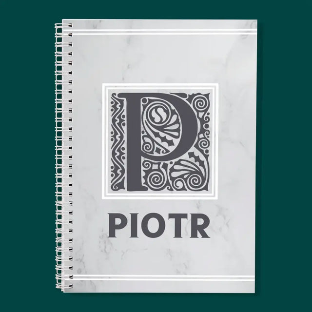 Monogram: Monogram Imię - Planer Dzienny z Nadrukiem