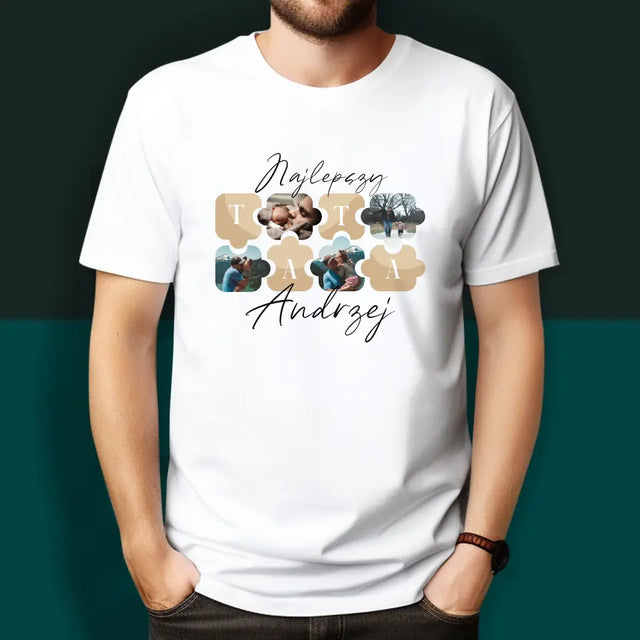 Fotokolaż: Puzzle Rodzice - Koszulki Dla Par