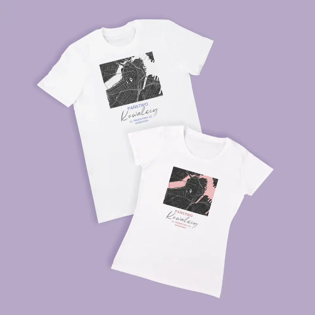 Mapa Miasta: Państwo - Koszulki Dla Par