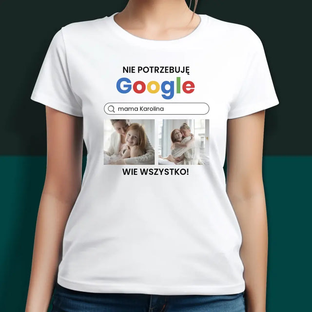 Fotokolaż: Nie Potrzebuję Google - Koszulki Dla Par