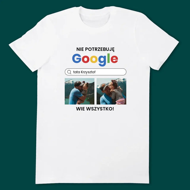 Fotokolaż: Nie Potrzebuję Google - Koszulki Dla Par